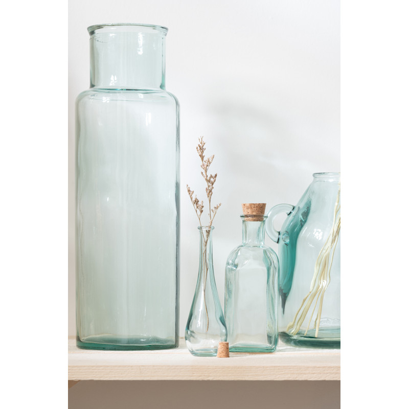 Bouteille 120 ml avec bouchon Mindy en Verre recyclé Transparent Liège (Lot de 3) - 2