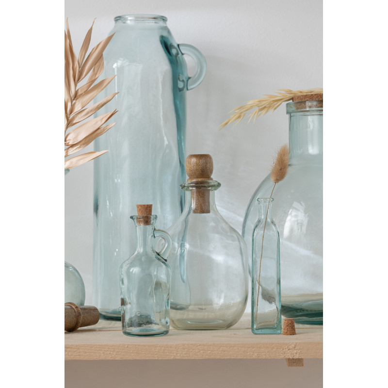 Bouteille 120 ml avec bouchon Mindy en Verre recyclé Transparent Liège (Lot de 3) - 4