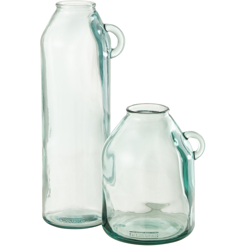 Vase Amphore Mindy Hauteur 45 cm en Verre recyclé Transparent - 3
