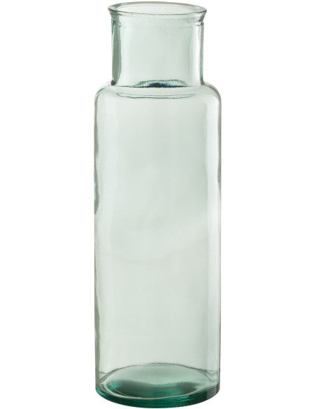 Vase Bouteille Mindy Hauteur 45 cm en Verre recyclé Transparent - 1