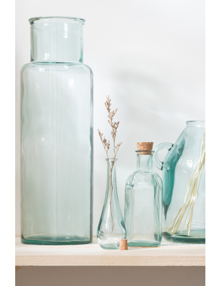 Vase Bouteille Mindy Hauteur 45 cm en Verre recyclé Transparent - 2