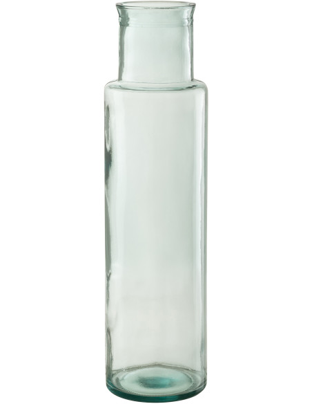 Vase Bouteille XL Mindy Hauteur 55 cm en Verre recyclé Transparent J-Line - 1