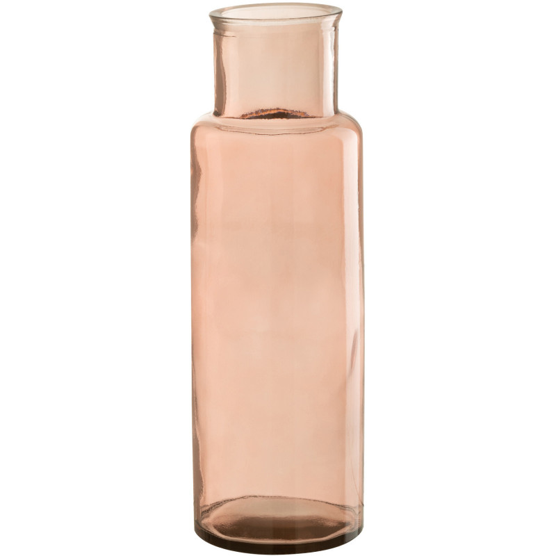 Vase Bouteille Rosalia Hauteur 45 cm en Verre Rose - 1