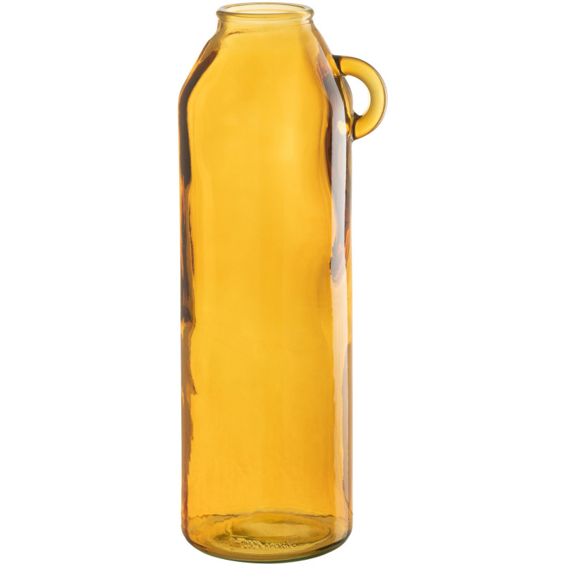Vase Bouteille Cylina Hauteur 45 cm en Verre Ocre - 1