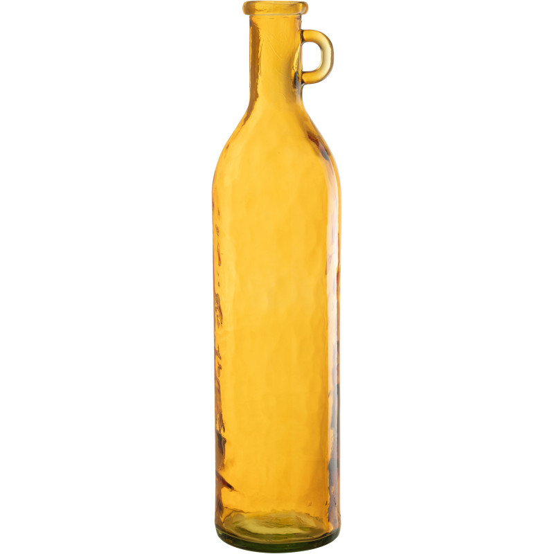 Vase Bouteille XXL Cylina Hauteur 75 cm en Verre Ocre - 1