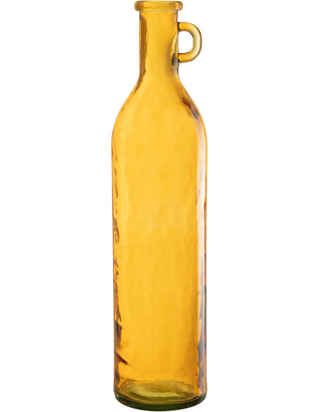 Vase Bouteille XXL Cylina Hauteur 75 cm en Verre Ocre - 1