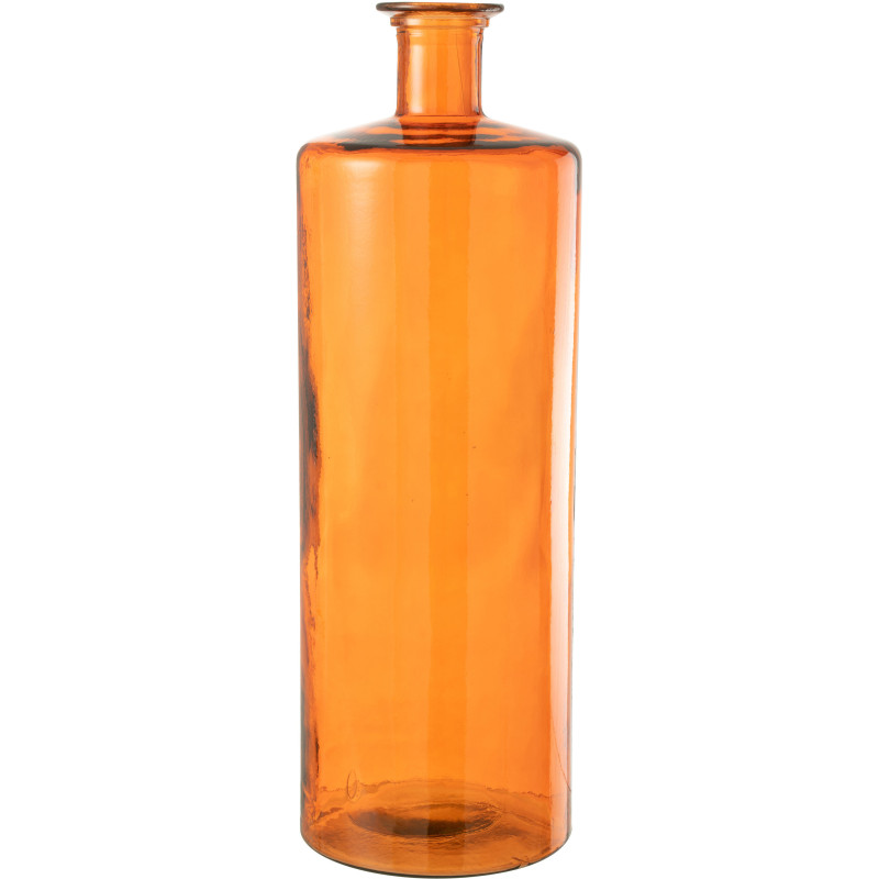 Vase Bouteille XXL Imelda Hauteur 75 cm en Verre Orange - 1