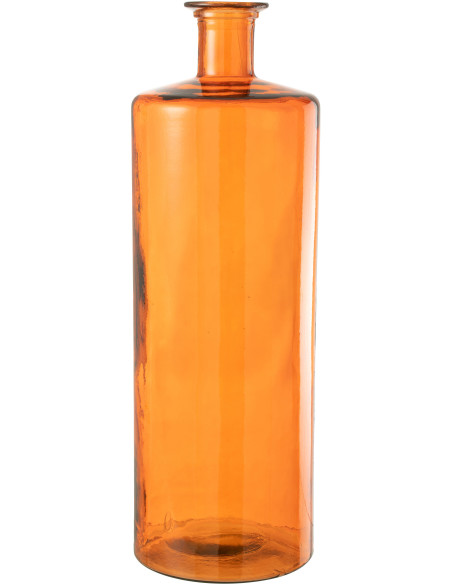 Vase Bouteille XXL Imelda Hauteur 75 cm en Verre Orange - 1