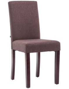 Chaise Melinda en Polyester Chocolat Bois Cappuccino  - 1