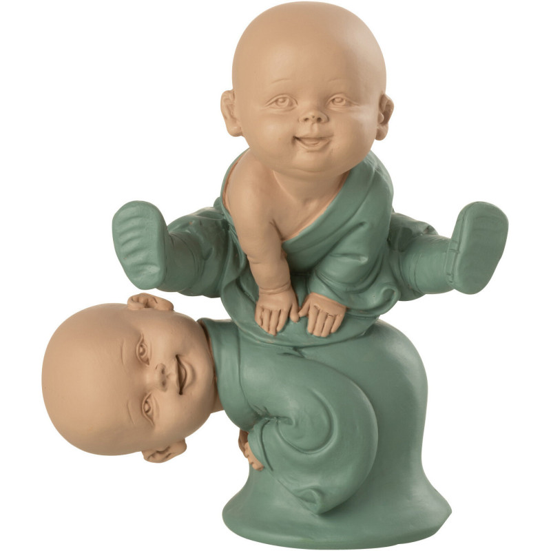 Statue déco Moine Thrinie en Résine Vert - 1