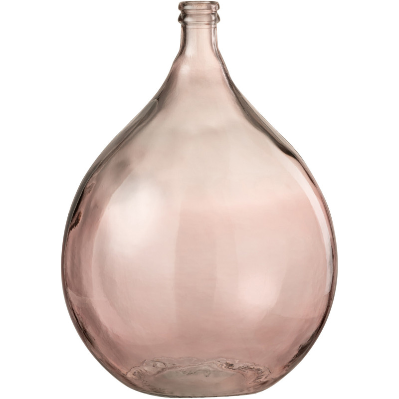 Vase Dame-Jeanne XL Lisbonne Hauteur 55 cm en Verre Saumon - 1