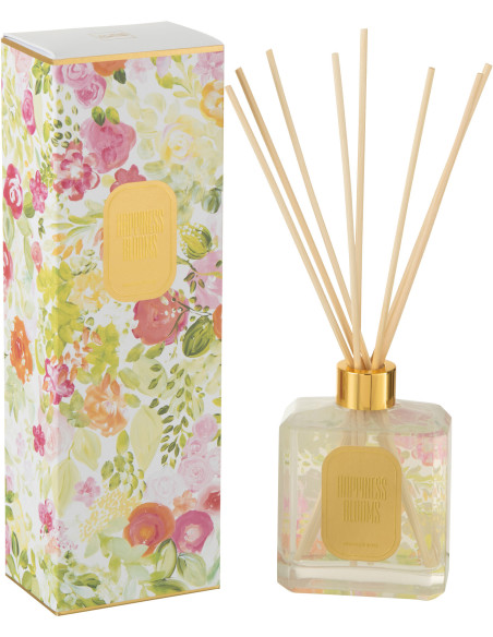 Diffuseur de parfum Senteur Florale Mimosa & Rose Happiness Blooms 180 ml en Verre - 1