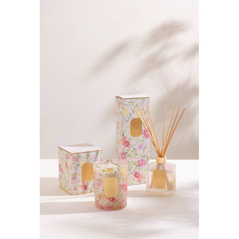 Bougie parfumée XL Fraîche 70 heures Happiness Blooms Parfum Rainbow Reef avec photophore en Verre - 2