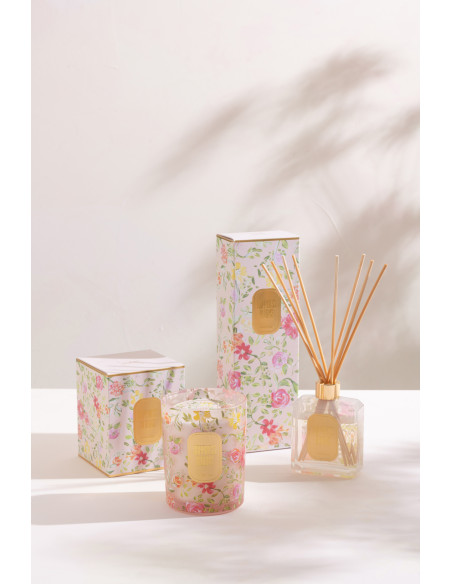 Bougie parfumée XL Fraîche 70 heures Happiness Blooms Parfum Rainbow Reef avec photophore en Verre - 2