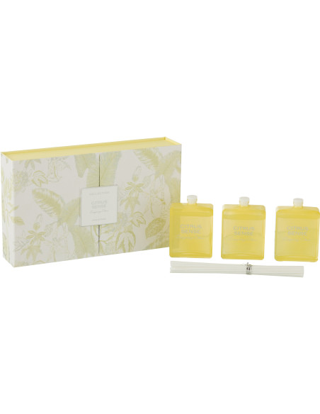 Coffret Diffuseur de parfum Senteur Fraîche Energizing Citrus Citrus Sense 150 ml en Verre - 1