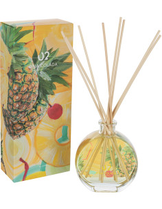 Diffuseur de parfum Senteur Fruitée Pina Colada Happy Hour 200 ml en Verre - 1