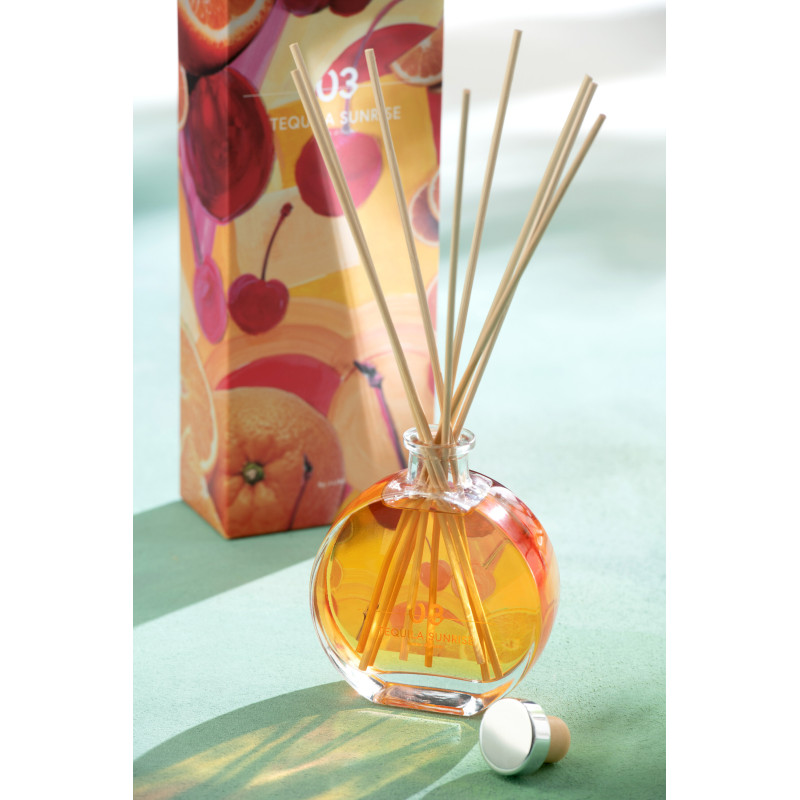 Diffuseur de parfum Senteur Fruitée Tequila Sunrise Happy Hour 200 ml en Verre - 2