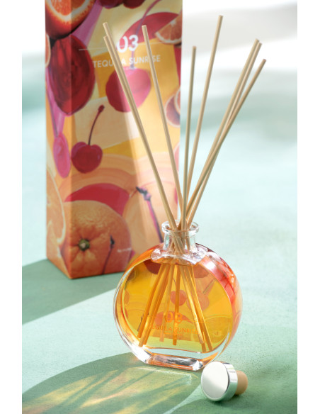 Diffuseur de parfum Senteur Fruitée Tequila Sunrise Happy Hour 200 ml en Verre - 2