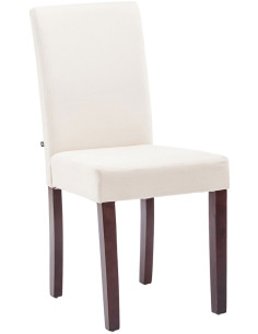 Chaise Melinda en Polyester Beige Bois Cappuccino - 1