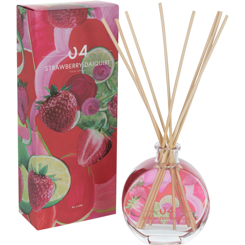 Diffuseur de parfum Senteur Fruitée Daiquiri Fraise Happy Hour 200 ml en Verre - 1