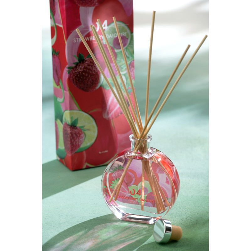 Diffuseur de parfum Senteur Fruitée Daiquiri Fraise Happy Hour 200 ml en Verre - 2