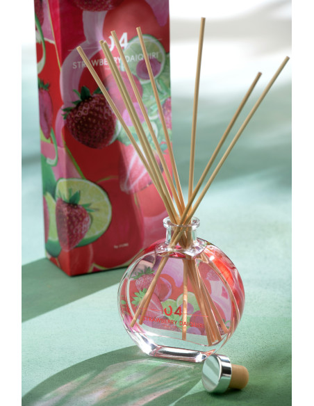 Diffuseur de parfum Senteur Fruitée Daiquiri Fraise Happy Hour 200 ml en Verre - 2