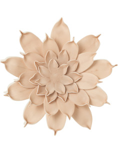 Déco murale Ronde Fleur Alizéa en Caoutchouc mousse Rose clair 30x30 - 1