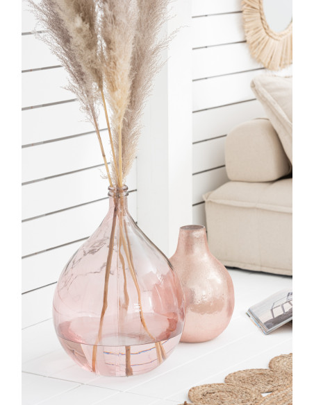 Vase Dame-Jeanne XL Lisbonne Hauteur 55 cm en Verre Saumon - 4