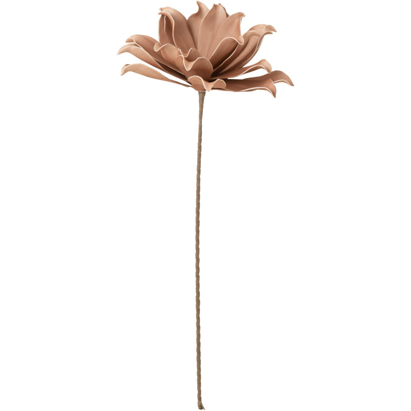 Fleur artificielle sur tige XL Alizéa Hauteur 75 cm en Caoutchouc mousse Rose nude - 1