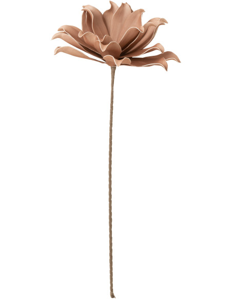 Fleur artificielle sur tige XL Alizéa Hauteur 75 cm en Caoutchouc mousse Rose nude - 1