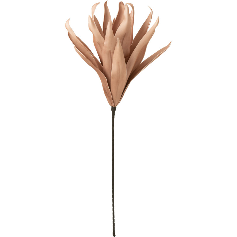 Fleur artificielle sur tige XL Alizéa Hauteur 90 cm en Caoutchouc mousse Rose nude - 1