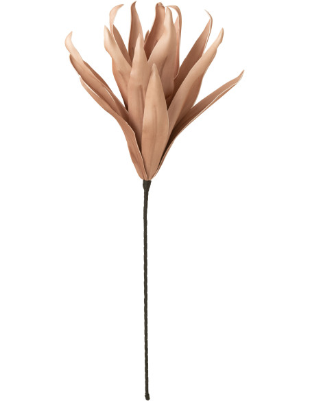 Fleur artificielle sur tige XL Alizéa Hauteur 90 cm en Caoutchouc mousse Rose nude - 1