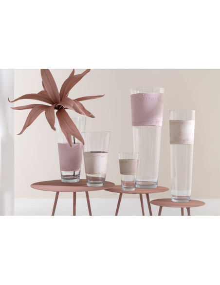 Fleur artificielle sur tige XL Alizéa Hauteur 90 cm en Caoutchouc mousse Rose nude - 2