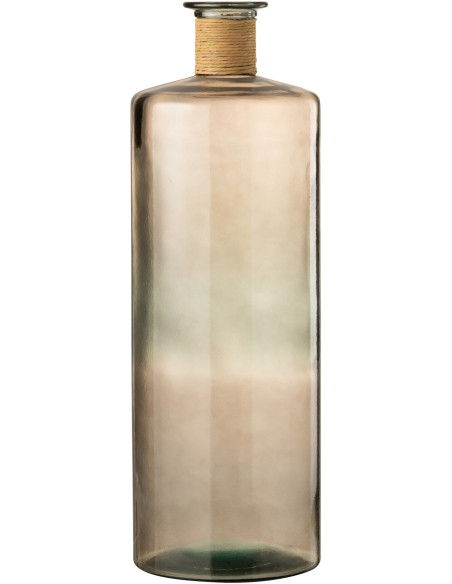 Vase Bouteille XXL Safari Hauteur 75 cm en Verre Marron clair - 1