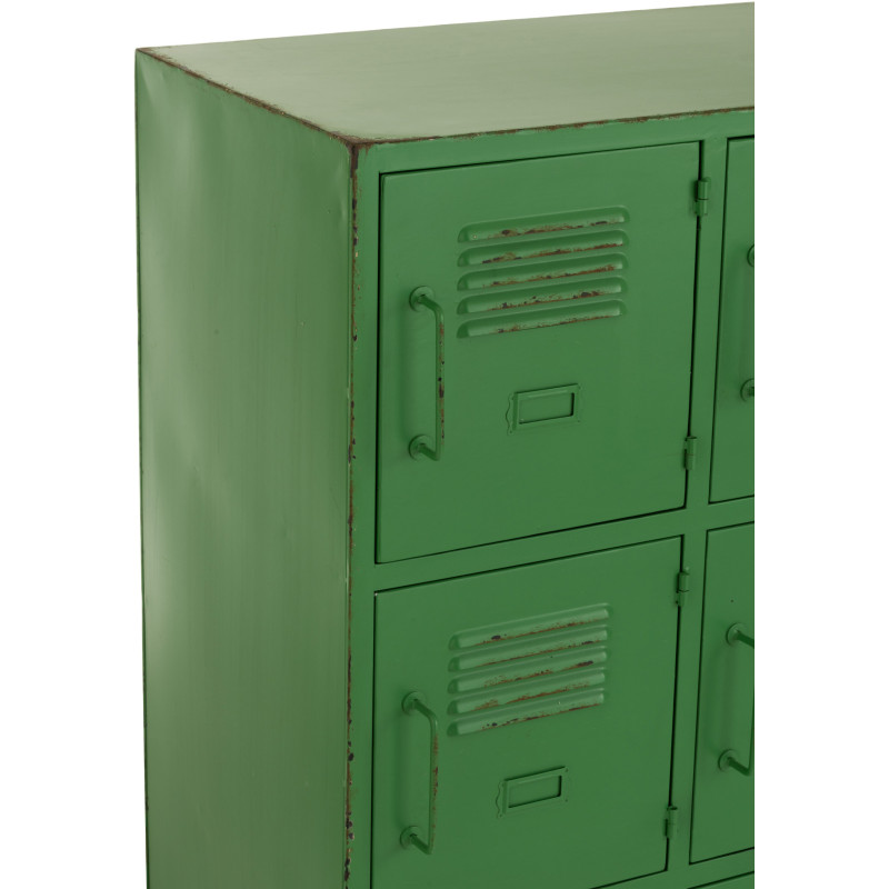 Armoire Vestiaire 9 portes Locker en Métal Vert - 6