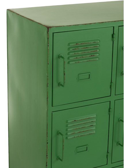 Armoire Vestiaire 9 portes Locker en Métal Vert - 6