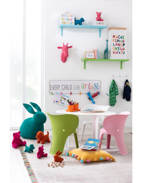 Statue déco Ours Friendy en Velours Fuchsia Polyester - 3