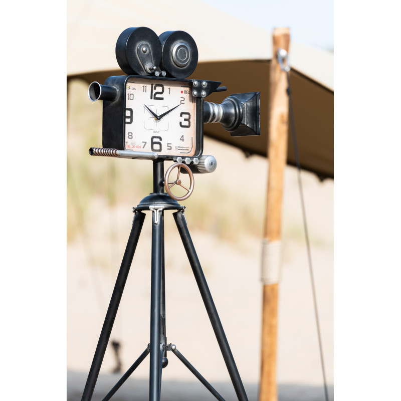 Horloge de table sur trépied Caméra 55 cm Chrona en Métal Noir - 2