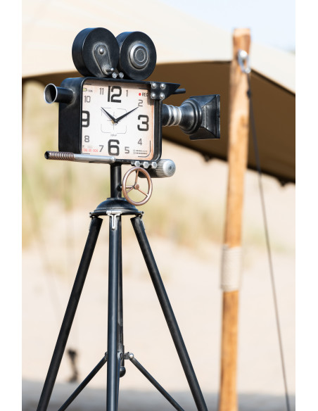 Horloge de table sur trépied Caméra 55 cm Chrona en Métal Noir - 2