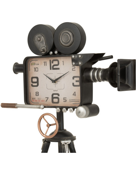 Horloge de table sur trépied Caméra 55 cm Chrona en Métal Noir - 3