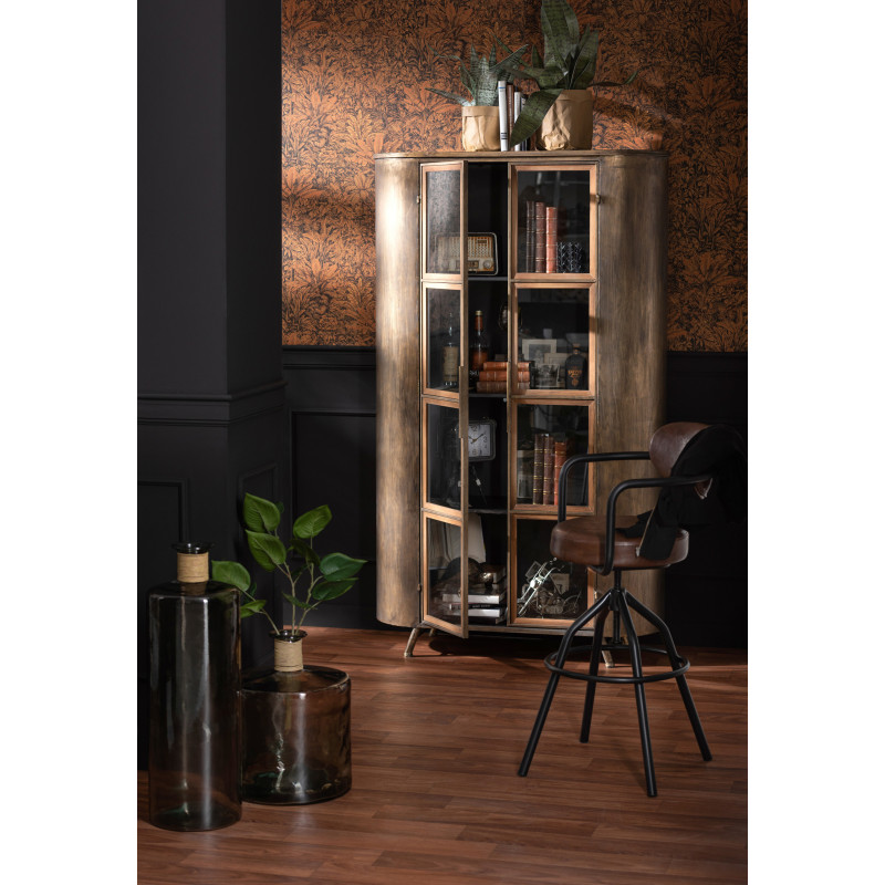 Vase Bouteille XXL Safari Hauteur 75 cm en Verre Marron clair - 4