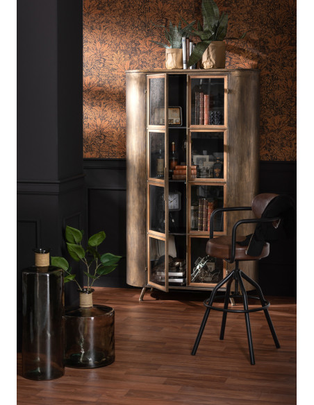 Vase Bouteille XXL Safari Hauteur 75 cm en Verre Marron clair - 4