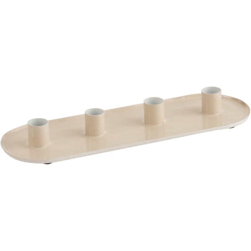 Chandelier 4 bras Ginaé Hauteur 3 cm en Métal Beige - 1