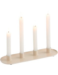 Chandelier 4 bras Ginaé Hauteur 3 cm en Métal Beige - 2