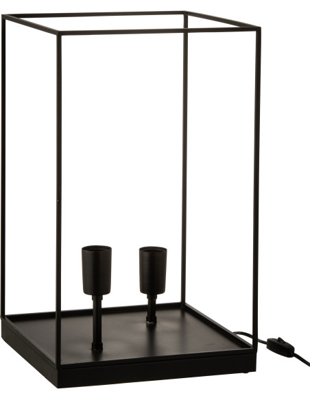 Lampe à poser 2 ampoules Mylano en Métal Noir - 1