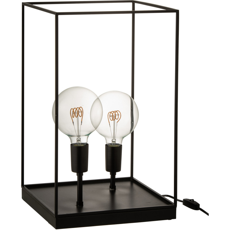 Lampe à poser 2 ampoules Mylano en Métal Noir - 2