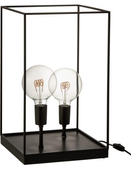 Lampe à poser 2 ampoules Mylano en Métal Noir - 2