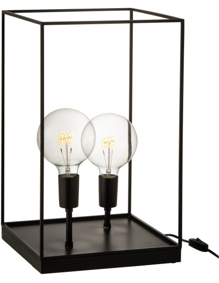 Lampe à poser 2 ampoules Mylano en Métal Noir - 3