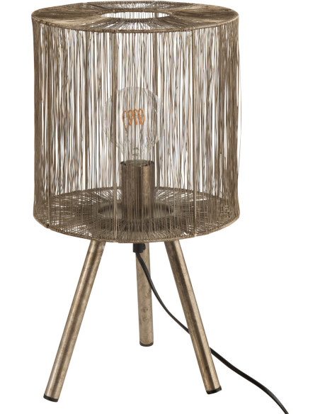 Lampe à poser sur trépied Ventura en Métal Marron Argenté - 1