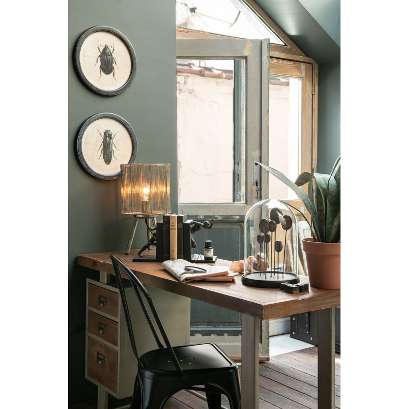 Lampe à poser sur trépied Ventura en Métal Marron Argenté - 2